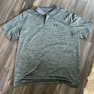 Men’s Under Armor Performance Polo, size XXL, color grey streak pattern, new